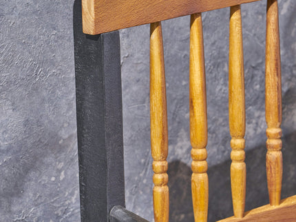 Slatted Bench With Built In Shelf