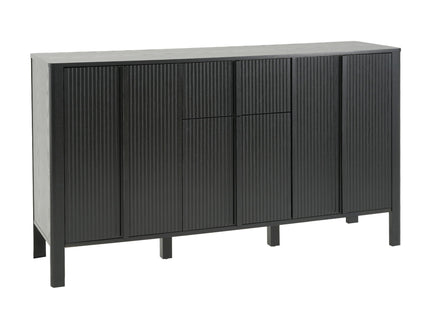 Colored Fluted Sideboard With 3 Doors And 1 Drawer