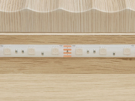 Fluted 6 Drawers Dresser, Double Dresser Chest Of Drawers, Modern Chest Of Drawers With LED, Drawer Organizer For Bedroom, Living Room, Hallway - Natural