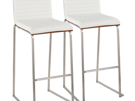 Mason Mara - Contemporary Fixed Height Barstool (Set of 2)