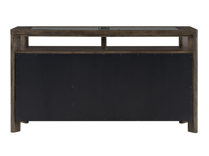 Side Server With Glass Inlay - Dark Oak