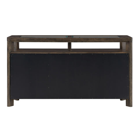 Side Server With Glass Inlay - Dark Oak