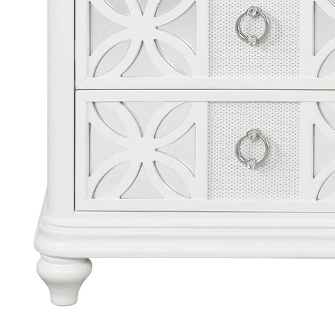 Abigale - 2 Drawer Nightstand With LED - White