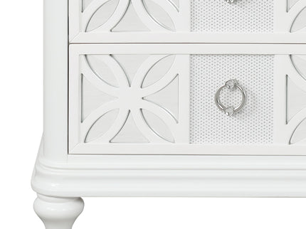 Abigale - Nightstand With Mirror Top, LED Lighting (Includes Mirror And Nightstand) - White