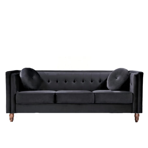 Chesterfield Sofa With Square Arms For Living Room
