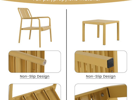 3 Piece Indoor / Outdoor Leisure Table And Chair Set