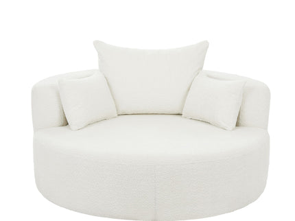 360° Swivel Chair Accent Barrel Chair With Removable Pillows