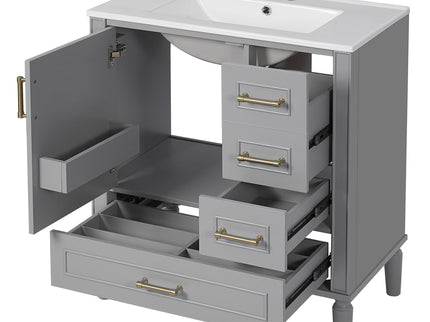 Traditional Bathroom Vanity Set With Soft Close Doors