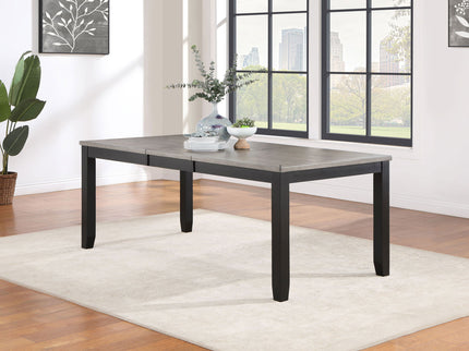 Centera - Rectangular Dining Table With Extension Leaf - Gray