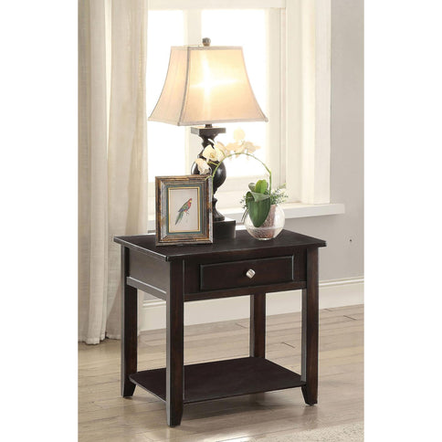 1 Shelf End Table - Brown