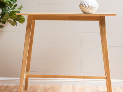 Bar Height Dining Table With Splayed Legs And Elongated Rectangular Top