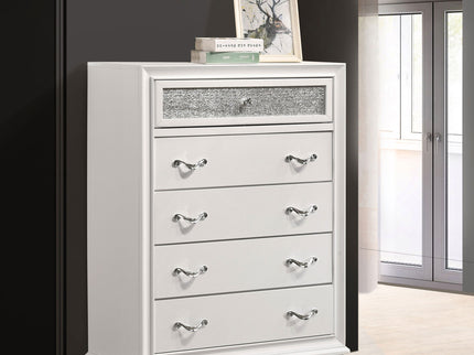 Randall - 5 Drawer Chest - White