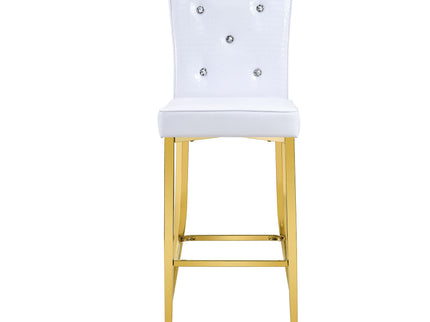Bar Chairs With Crystal Clasp Design (Set of 2)