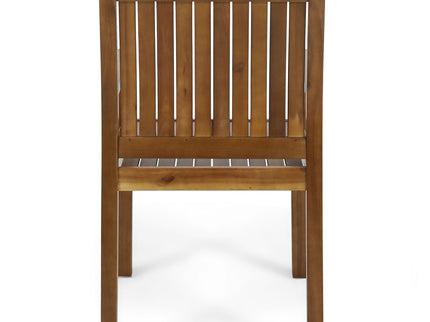 Amethyst - Outdoor Dining Chair With Slat Design (Set of 2) - Natural