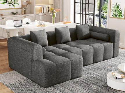Sectional Free Combined Sofa With 2 Side Pockets