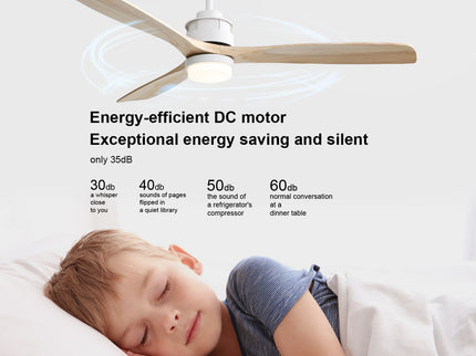 60" Ceiling Fan With Remote Control Light For Indoor And Outdoor Use - White