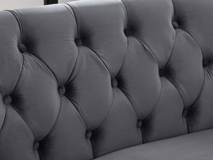 Chesterfield Sofa With Rolled Arms And Nailhead Trim