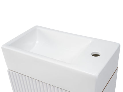 Modern Bathroom Vanity With Sink And 2 Tier Shelf