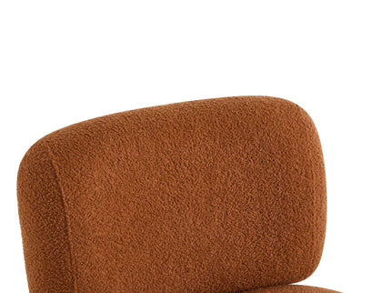 Modern Boucle Lounge Chair With Solid Wood Fram