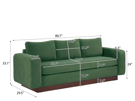 Modern 3 Seater Sofa, Living Room Couch