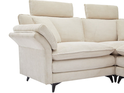 Modern Deep Seat Sectional Sofa With Ottoman