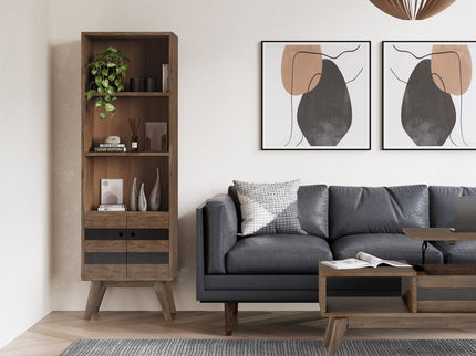 Clarkson - Bookcase With Storage - Rustic Natural Aged Brown