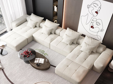 Modern Oversized Diy Combination Modular Sectional Sofa With Pillows