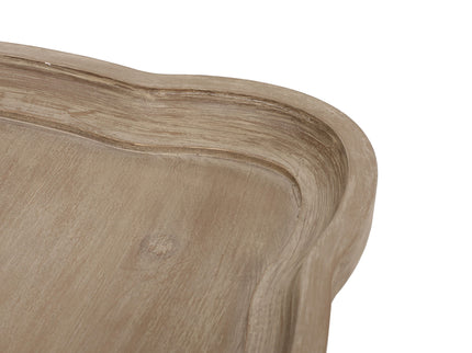 French Country Accent Table With Hourglass Design - Natural