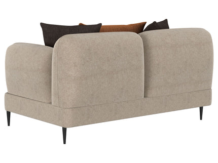 Repley - Upholstered Sculpted Track Arm Loveseat - Beige