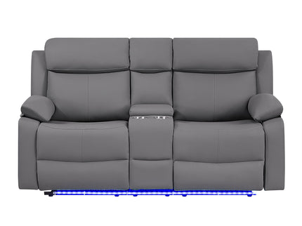 Blanche - Console Reclining Loveseat With LED Lights And Speakers