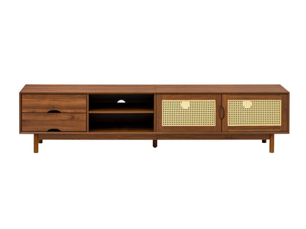 TV Stand For TVs Up To 85", Media Console With 2 Drawers - Walnut