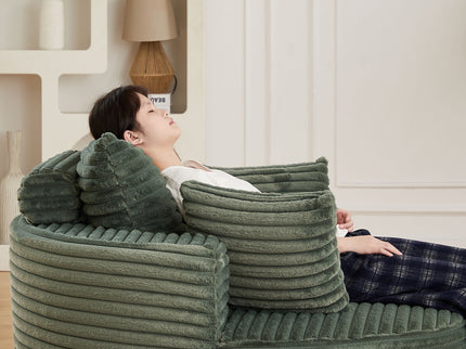 Modern Single Sofa With Backrest Pillow For Living Room