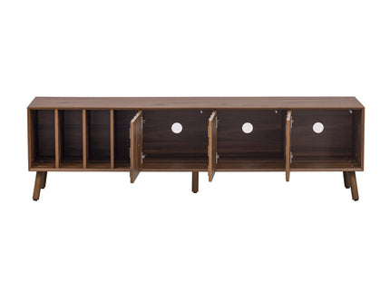 TV Stand With 5 Legs, Media Console Table For Tvs Up To 75" - Walnut