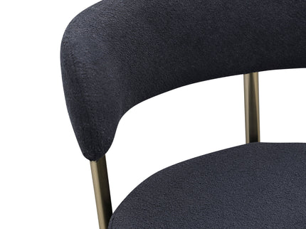 Modern Sherpa Counter Height Stools, Uphsoltered Seat Height Barstools With Brushed Brass Metal Legs Round Low Back Kitchen Stools With Footrest For Dining Room (Set of 2)