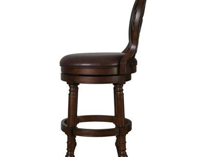 Stool With Back And Swivel Upholstered Seat