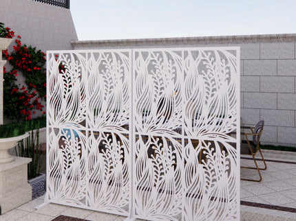 Free Standing Decorative Privacy Screen, Outdoor And Indoor Divider