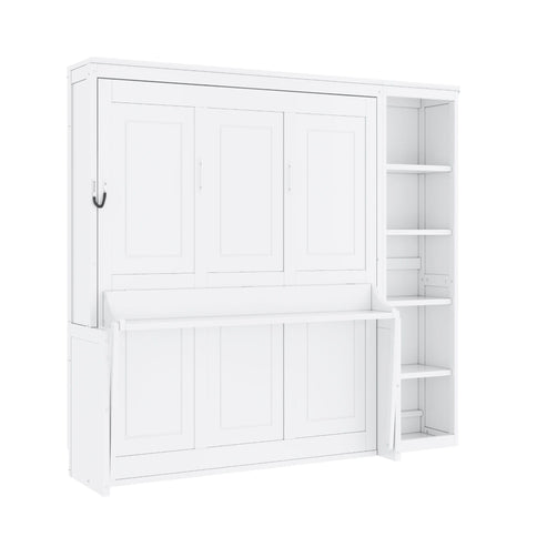 Sturdy Murphy Bed With Desk And Bookshelf
