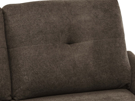 Tufted Loveseat - Dark Brown