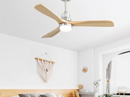 Indoor Ceiling Fan With Dimmable LED Light, 6 Speed Remote ControlLED DC Motor, Reversible Blades