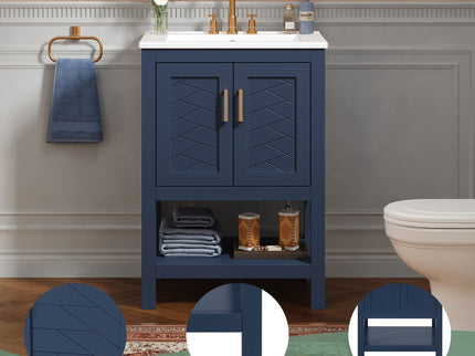Modern Bathroom Vanity With Elegant Twill Design