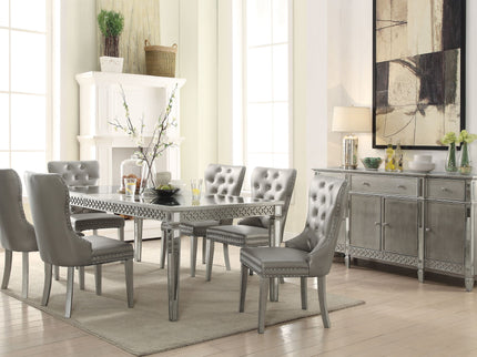 Kacela - Synthetic Leather Side Chair (Set of 2) - Champagne