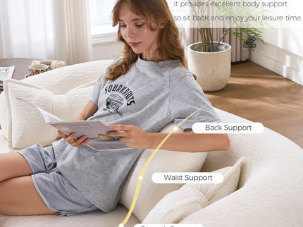 Foldable Sofa Bed, Boneless Couch Convertible Sleeper With 4 Pillows