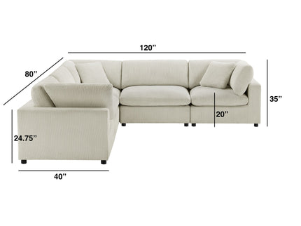 Chelsea - Modular 5 Piece Sectional