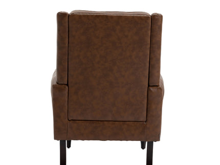 Modern Accent Armchair With Sturdy Wood Legs