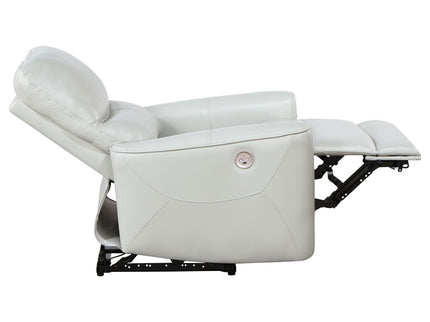 Dove Upholstered Power Recliner Chair With Smooth Power Recline And USB Charging - Gray