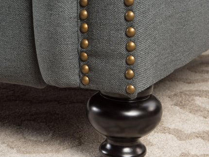 Accented Push Back Recliner Chair With Rolled Arms, Enjoy Cocooning Comfort