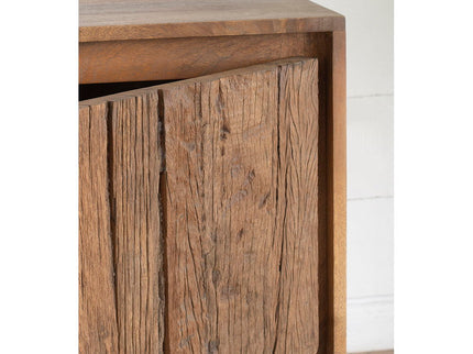 TV Cabinet With Recycle Wood 2 Door - Brown
