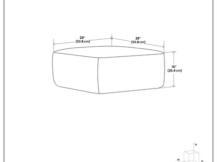 Cowan - Handcrafted Square Pouf
