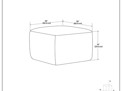 Sheffield - Handcrafted Square Pouf