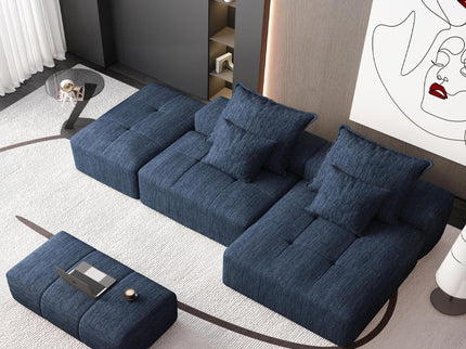 Modern Oversized Diy Combination Modular Sectional Sofa & Pillows